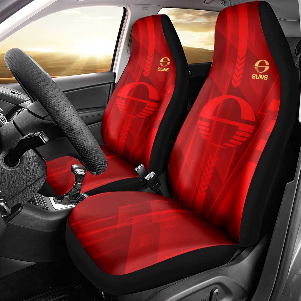 Gold Coast Suns Car Seat Cover Modern Geometric Sports Graphic Style