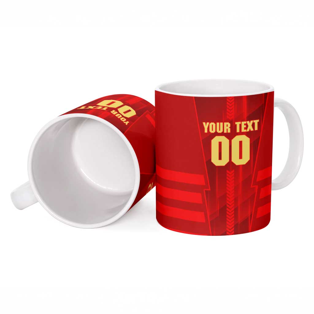 Personalized Gold Coast Suns Ceramic Mug Modern Geometric Sports Graphic Style