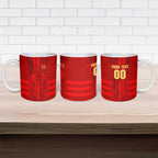 Personalized Gold Coast Suns Ceramic Mug Modern Geometric Sports Graphic Style