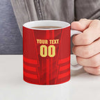 Personalized Gold Coast Suns Ceramic Mug Modern Geometric Sports Graphic Style