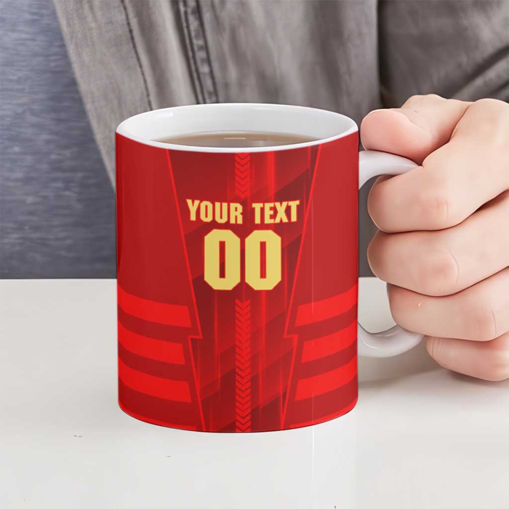 Personalized Gold Coast Suns Ceramic Mug Modern Geometric Sports Graphic Style
