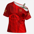 Personalized Gold Coast Suns Cross Shoulder Shirt Modern Geometric Sports Graphic Style