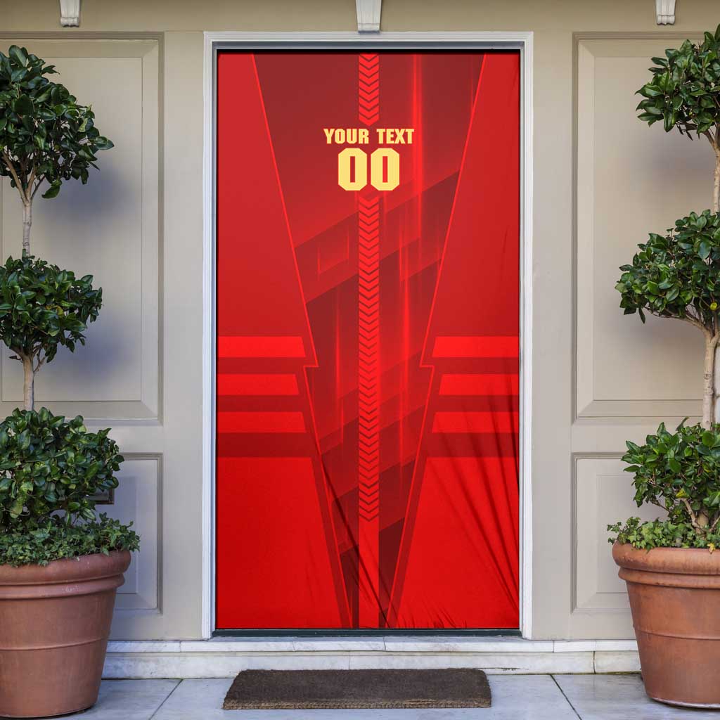 Personalized Gold Coast Suns Door Cover Modern Geometric Sports Graphic Style