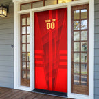 Personalized Gold Coast Suns Door Cover Modern Geometric Sports Graphic Style