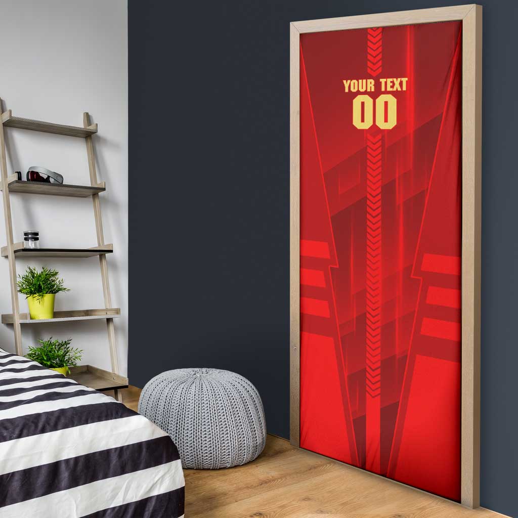 Personalized Gold Coast Suns Door Cover Modern Geometric Sports Graphic Style