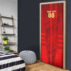 Personalized Gold Coast Suns Door Cover Modern Geometric Sports Graphic Style