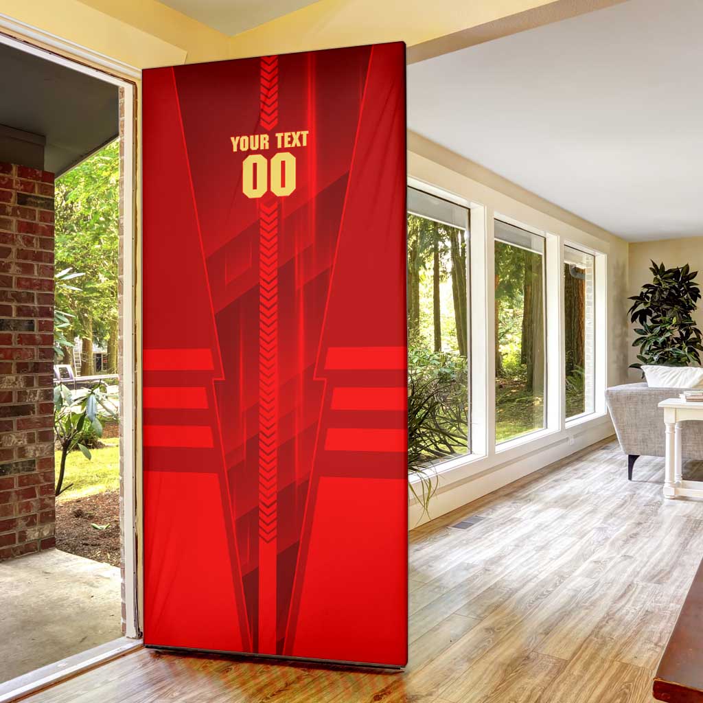 Personalized Gold Coast Suns Door Cover Modern Geometric Sports Graphic Style
