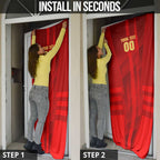 Personalized Gold Coast Suns Door Cover Modern Geometric Sports Graphic Style