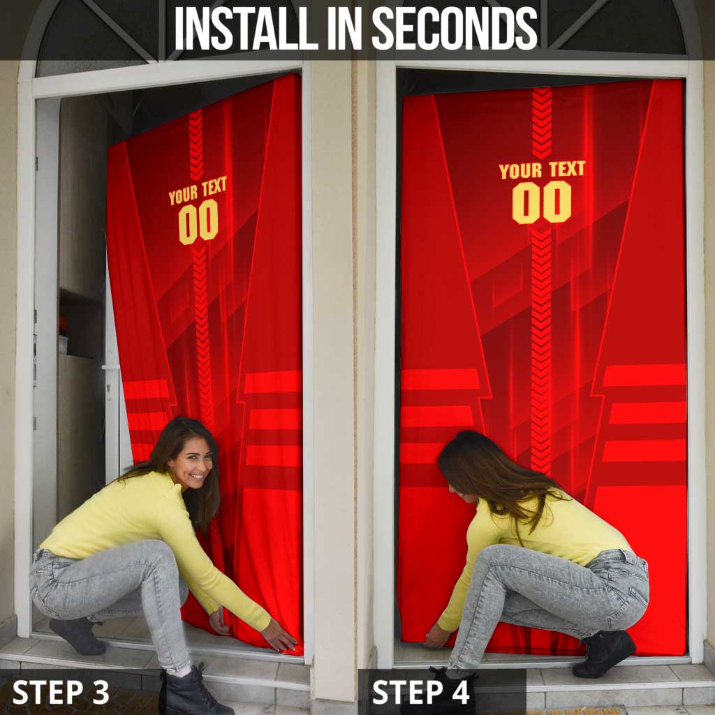 Personalized Gold Coast Suns Door Cover Modern Geometric Sports Graphic Style