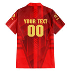 Personalized Gold Coast Suns Family Matching Off Shoulder Maxi Dress and Hawaiian Shirt Modern Geometric Sports Graphic Style