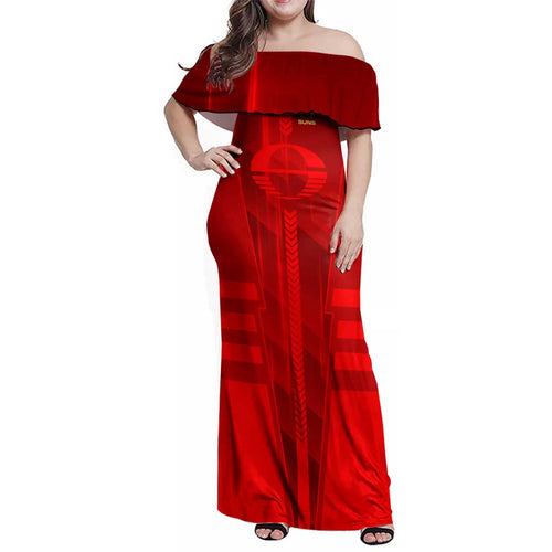 Personalized Gold Coast Suns Family Matching Off Shoulder Maxi Dress and Hawaiian Shirt Modern Geometric Sports Graphic Style