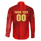 Personalized Gold Coast Suns Family Matching Short Sleeve Bodycon Dress and Hawaiian Shirt Modern Geometric Sports Graphic Style