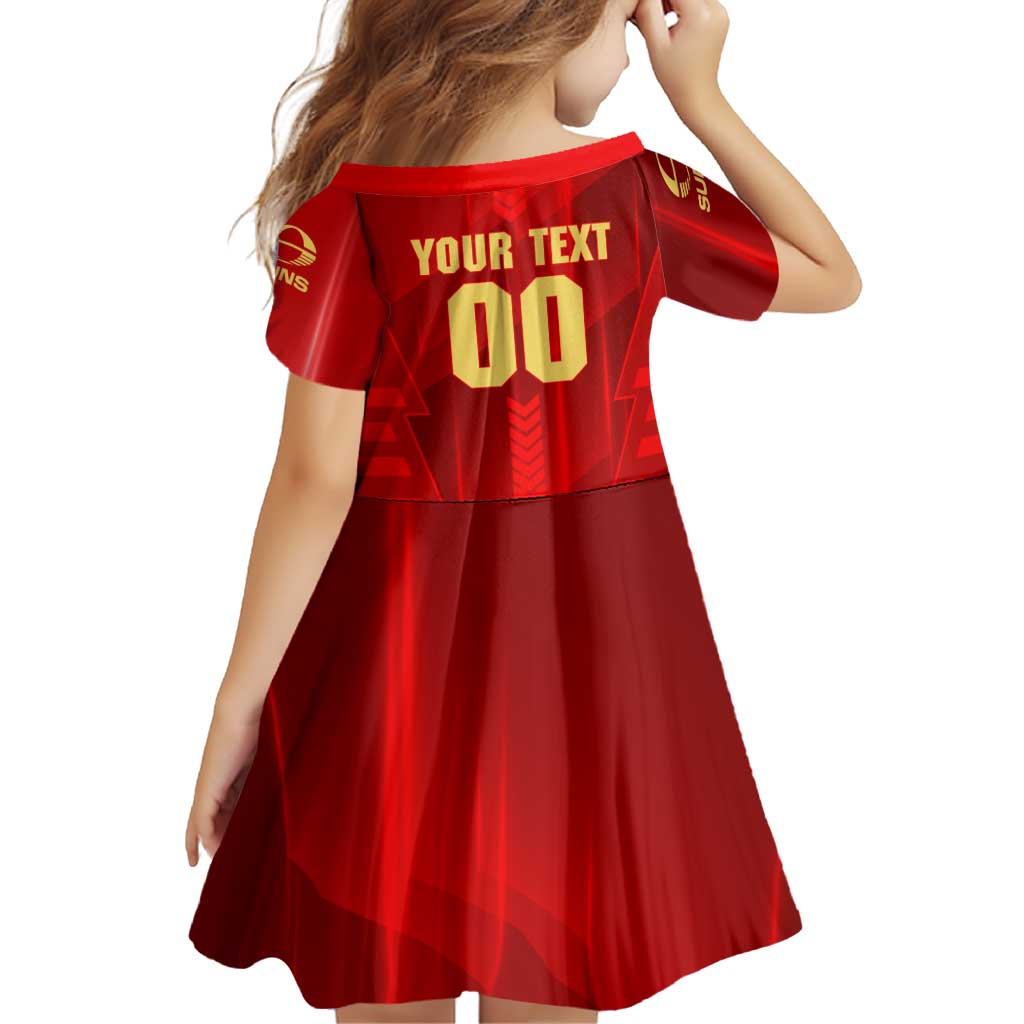 Personalized Gold Coast Suns Family Matching Tank Maxi Dress and Hawaiian Shirt Modern Geometric Sports Graphic Style