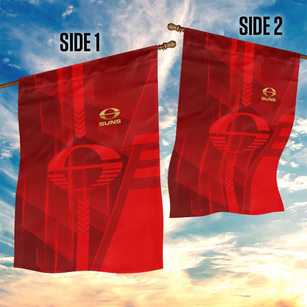Gold Coast Suns Garden Flag Modern Geometric Sports Graphic Style