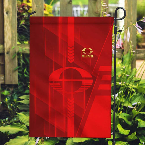 Gold Coast Suns Garden Flag Modern Geometric Sports Graphic Style