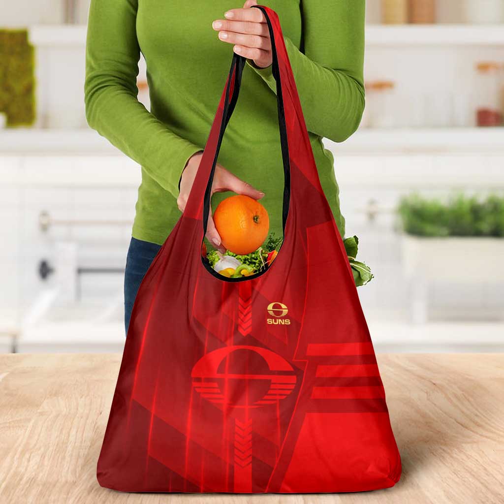 Gold Coast Suns Grocery Bag Modern Geometric Sports Graphic Style