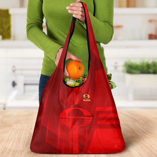 Gold Coast Suns Grocery Bag Modern Geometric Sports Graphic Style