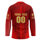 Personalized Gold Coast Suns Hockey Jersey Modern Geometric Sports Graphic Style