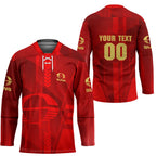 Personalized Gold Coast Suns Hockey Jersey Modern Geometric Sports Graphic Style