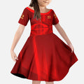 Personalized Gold Coast Suns Kid Short Sleeve Dress Modern Geometric Sports Graphic Style