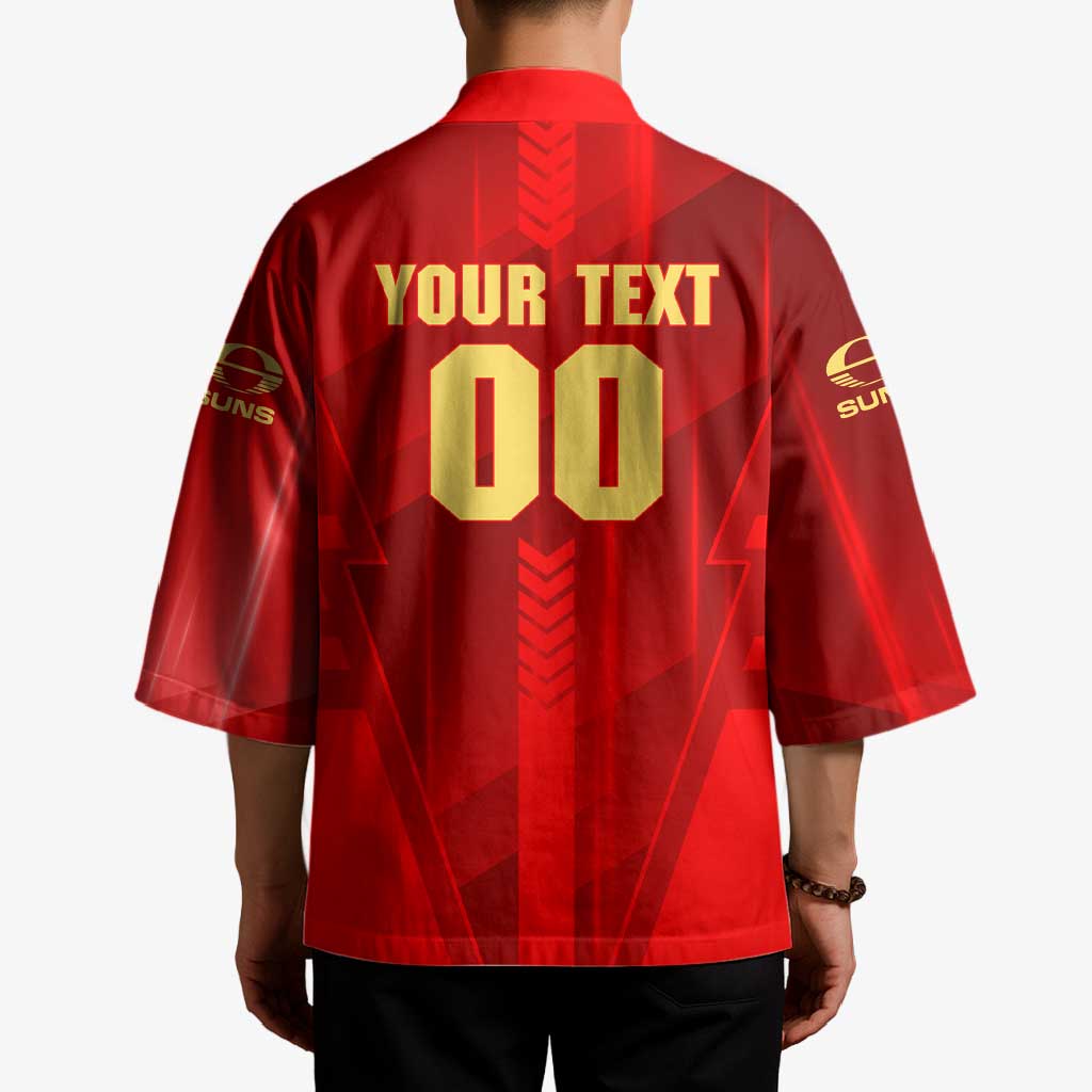 Personalized Gold Coast Suns Kimono Modern Geometric Sports Graphic Style