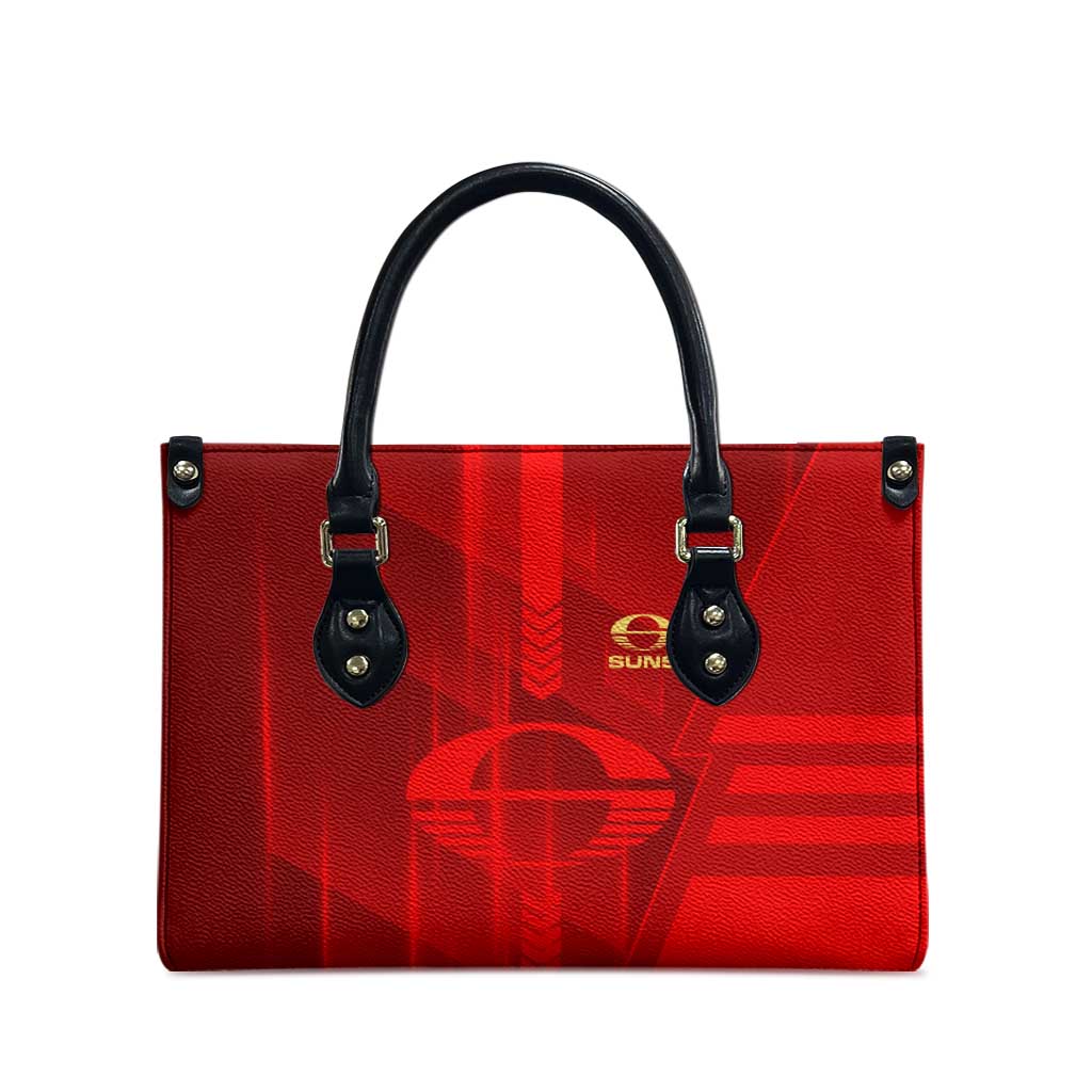 Gold Coast Suns Leather Bag Modern Geometric Sports Graphic Style