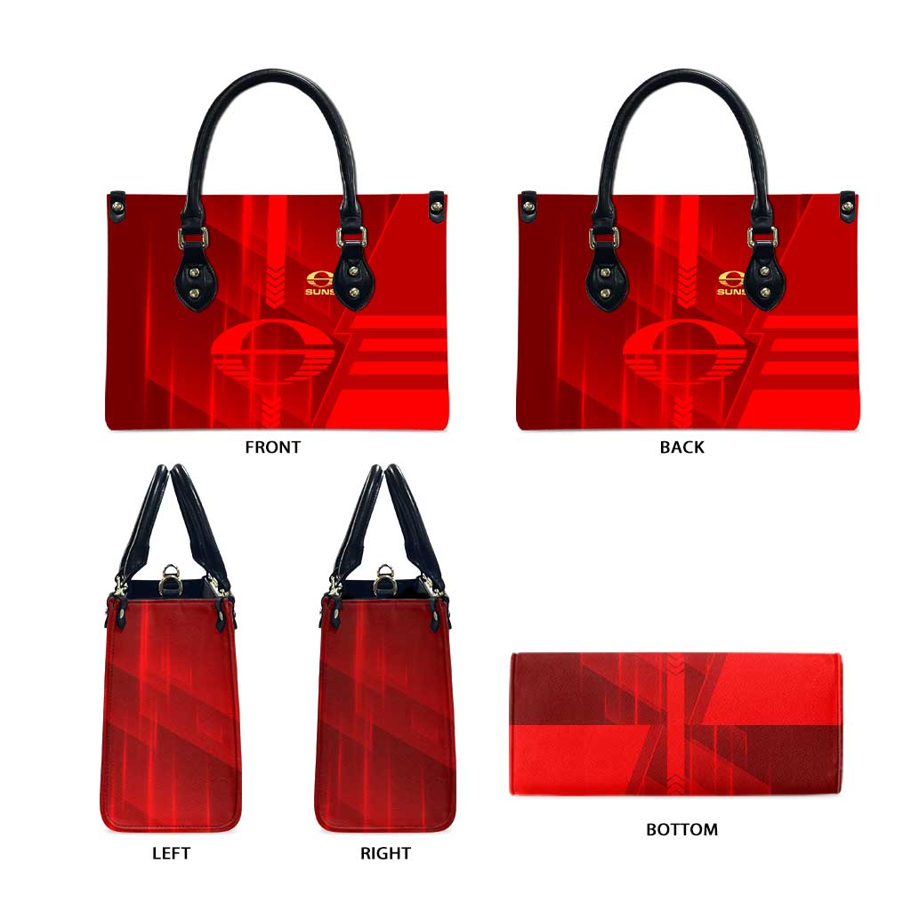 Gold Coast Suns Leather Bag Modern Geometric Sports Graphic Style