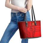Gold Coast Suns Leather Tote Bag Modern Geometric Sports Graphic Style