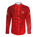 Personalized Gold Coast Suns Long Sleeve Button Shirt Modern Geometric Sports Graphic Style