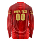 Personalized Gold Coast Suns Long Sleeve Shirt Modern Geometric Sports Graphic Style