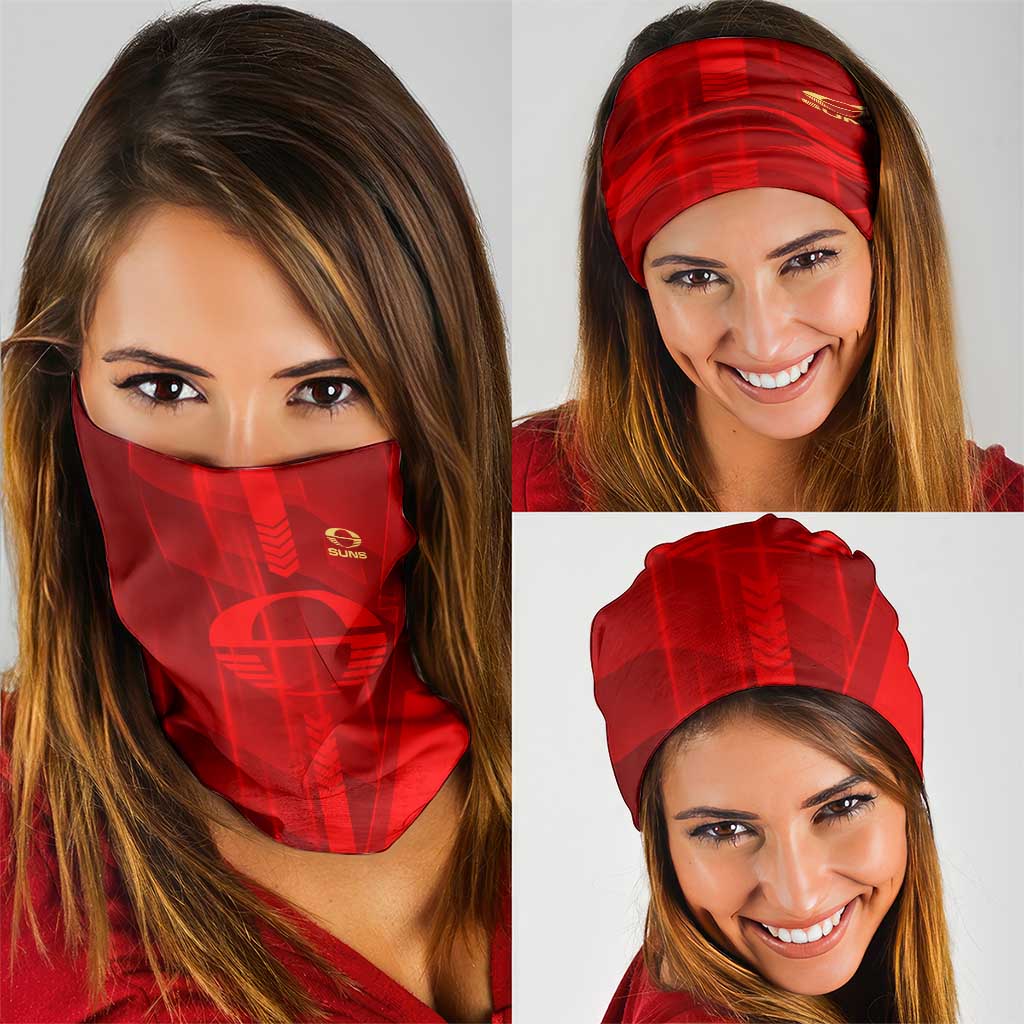 Gold Coast Suns Neck Gaiter Modern Geometric Sports Graphic Style