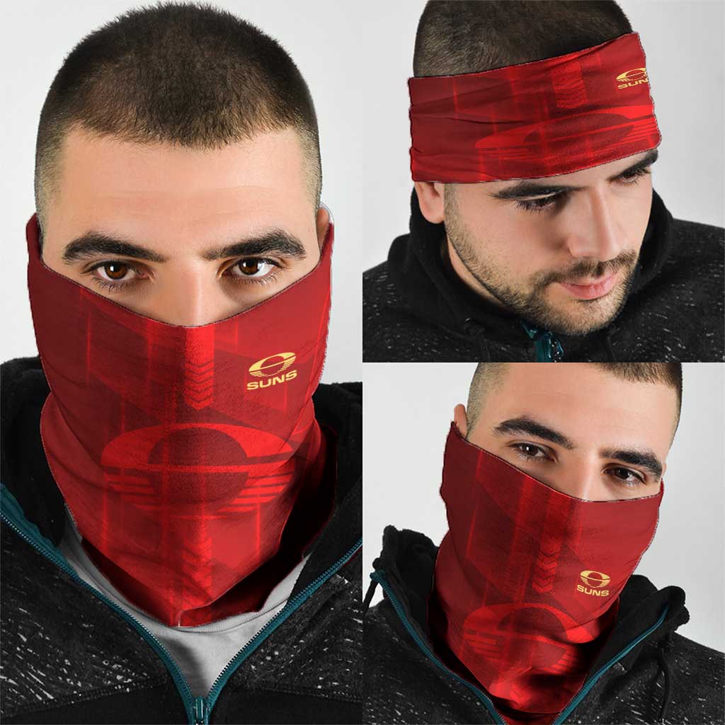 Gold Coast Suns Neck Gaiter Modern Geometric Sports Graphic Style