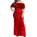 Personalized Gold Coast Suns Off Shoulder Maxi Dress Modern Geometric Sports Graphic Style
