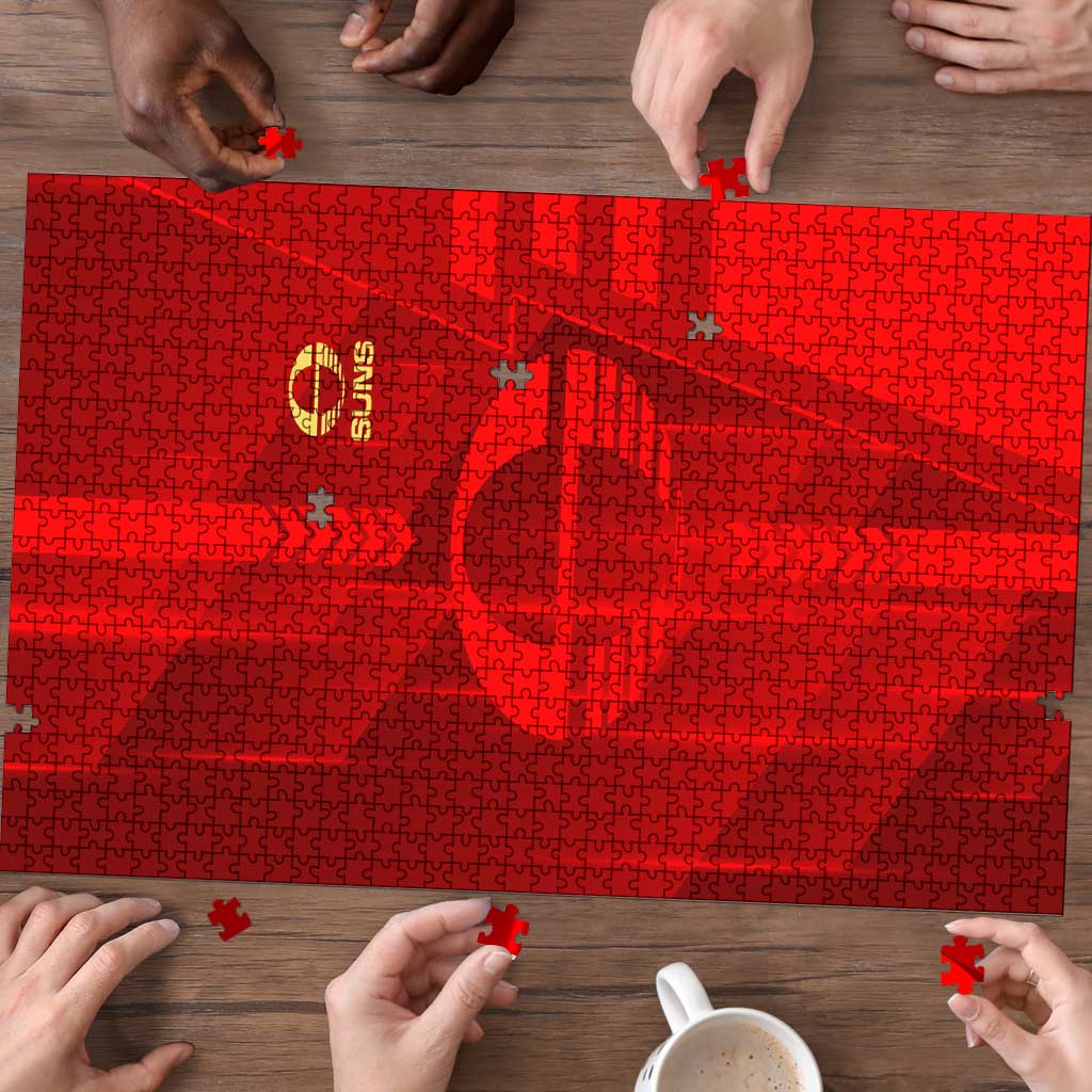 Gold Coast Suns Puzzle Modern Geometric Sports Graphic Style
