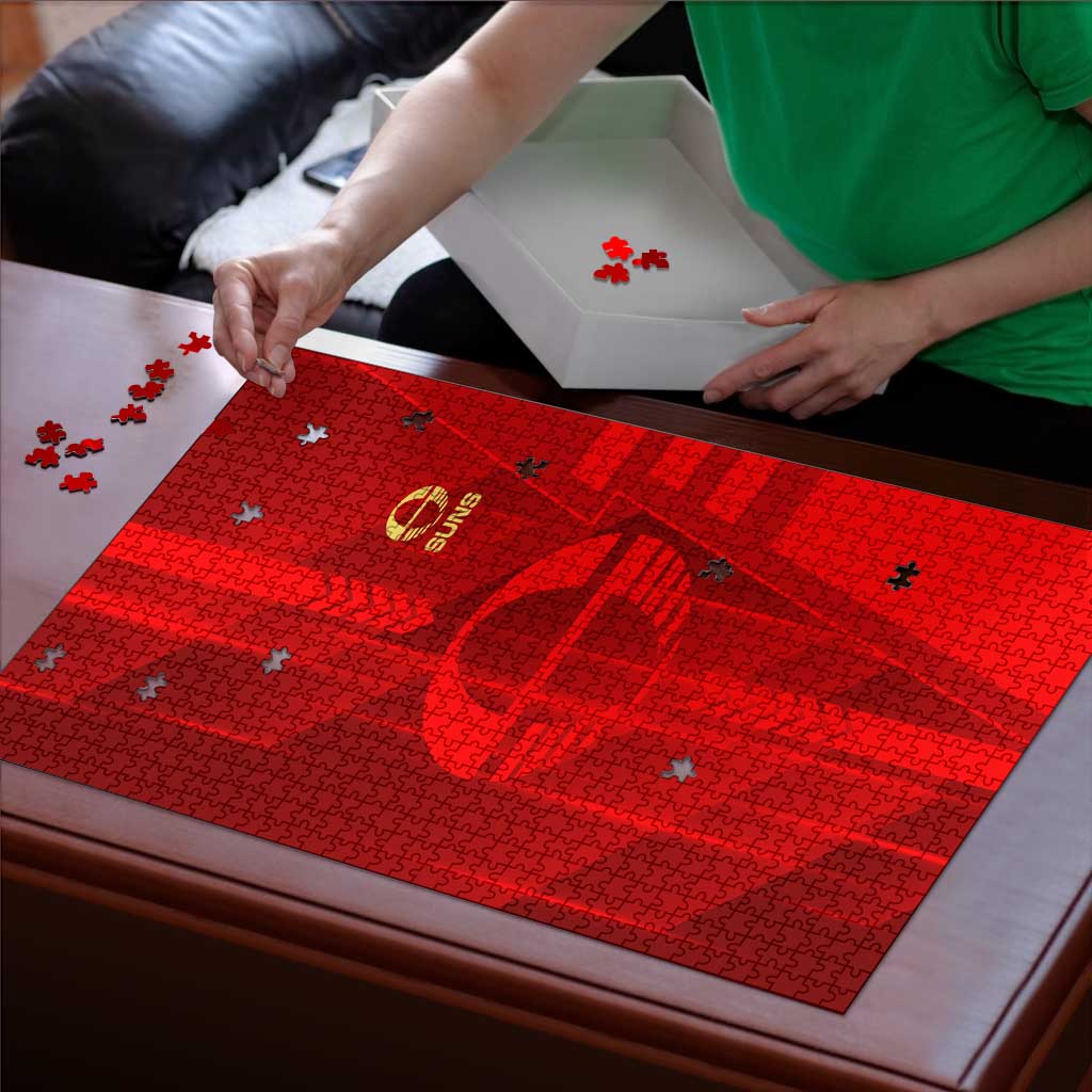 Gold Coast Suns Puzzle Modern Geometric Sports Graphic Style