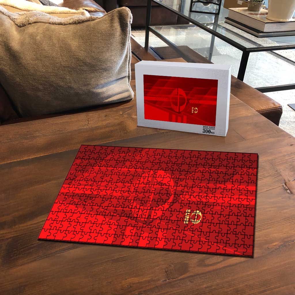 Gold Coast Suns Puzzle Modern Geometric Sports Graphic Style