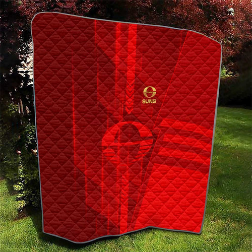 Gold Coast Suns Quilt Modern Geometric Sports Graphic Style