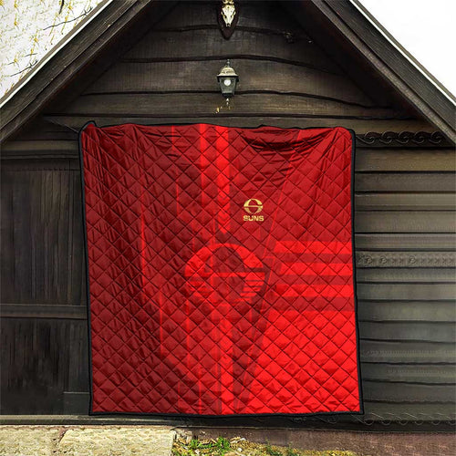 Gold Coast Suns Quilt Modern Geometric Sports Graphic Style