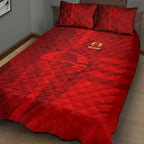 Gold Coast Suns Quilt Bed Set Modern Geometric Sports Graphic Style