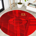 Gold Coast Suns Round Carpet Modern Geometric Sports Graphic Style