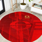 Gold Coast Suns Round Carpet Modern Geometric Sports Graphic Style