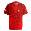 Personalized Gold Coast Suns Rugby Jersey Modern Geometric Sports Graphic Style