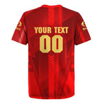Personalized Gold Coast Suns Rugby Jersey Modern Geometric Sports Graphic Style