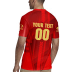 Personalized Gold Coast Suns Rugby Jersey Modern Geometric Sports Graphic Style