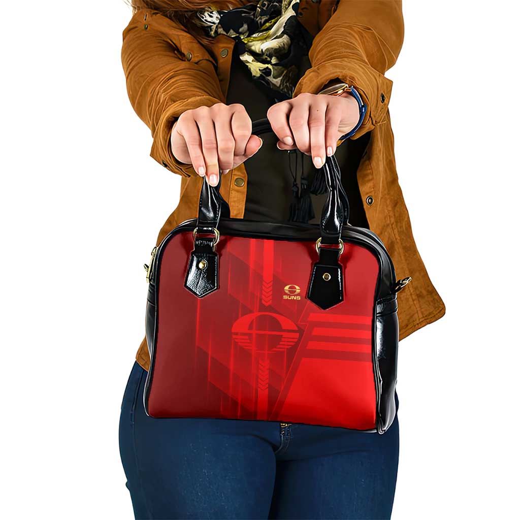 Gold Coast Suns Shoulder Handbag Modern Geometric Sports Graphic Style