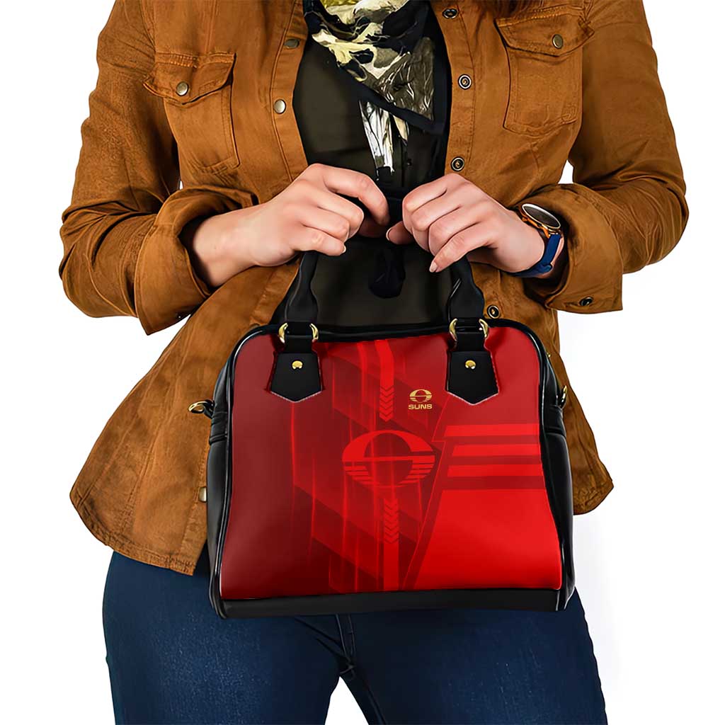 Gold Coast Suns Shoulder Handbag Modern Geometric Sports Graphic Style