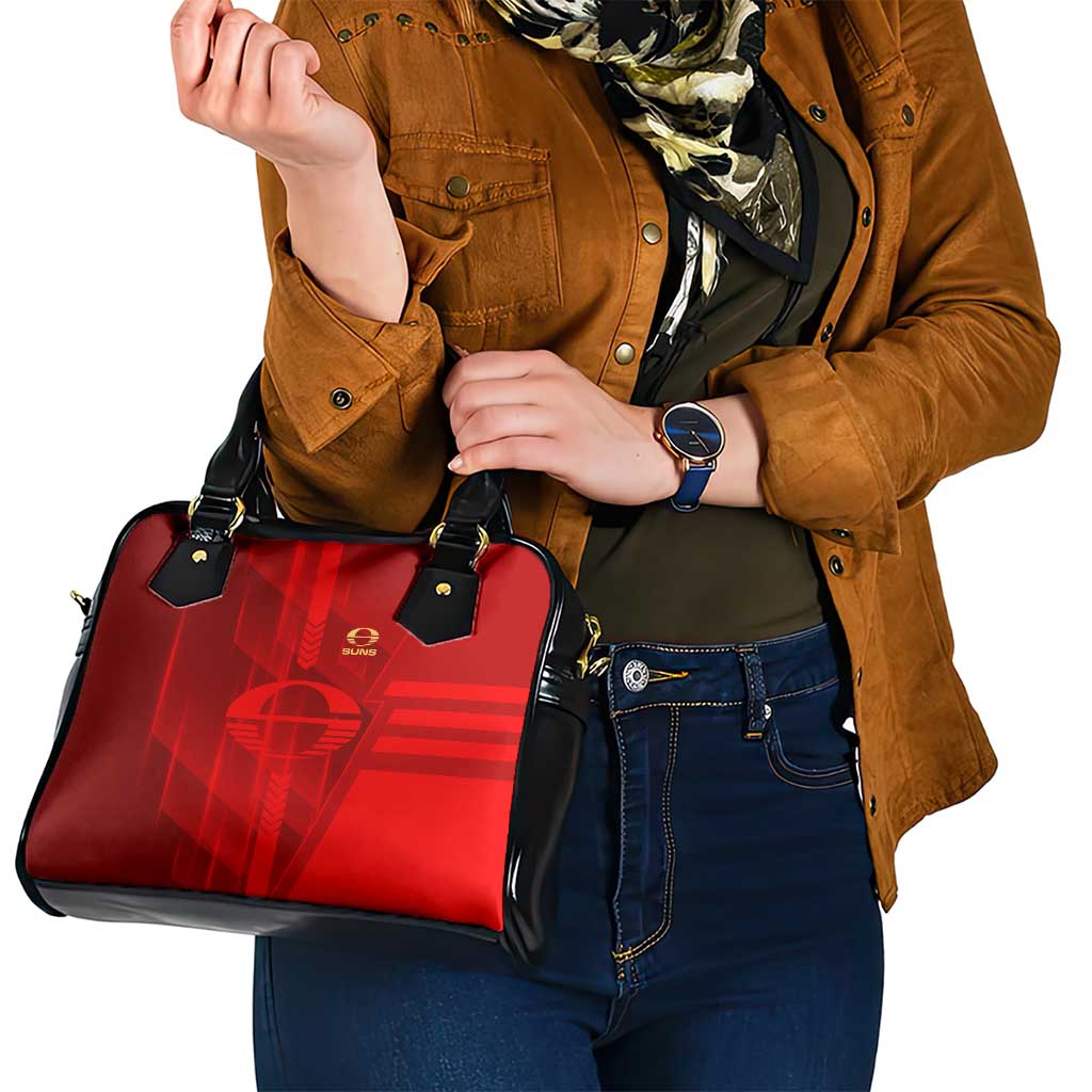Gold Coast Suns Shoulder Handbag Modern Geometric Sports Graphic Style