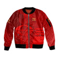 Personalized Gold Coast Suns Sleeve Zip Bomber Jacket Modern Geometric Sports Graphic Style