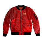 Personalized Gold Coast Suns Sleeve Zip Bomber Jacket Modern Geometric Sports Graphic Style
