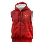 Personalized Gold Coast Suns Sleeveless Zip Hoodie Modern Geometric Sports Graphic Style
